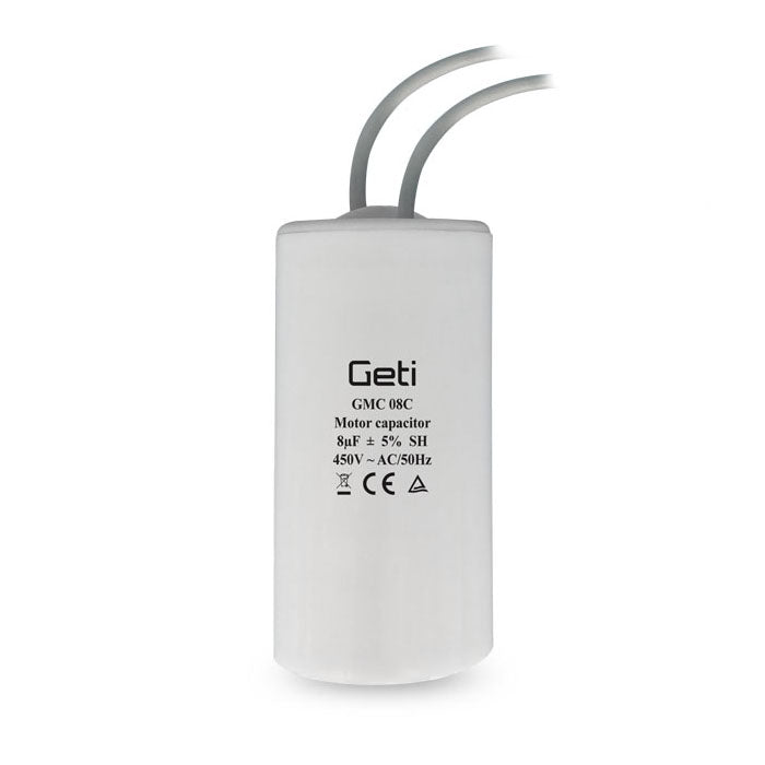 Kondenzátor rozběhový motorový  8uF 450V GETI GMC 08C