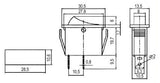 Přepínač kolébkový    2pol./2pin  ON-OFF 250V/15A červený