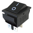 Přepínač kolébkový   2pol./4pin  ON-OFF 250V/15A černý