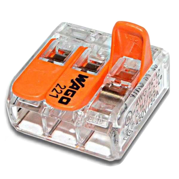 Svorka Wago 221-413 3x0,2-4mm2 s páčkou