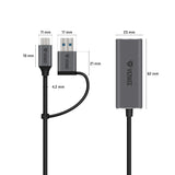 Adaptér YENKEE YTC 013 USB C na RJ45