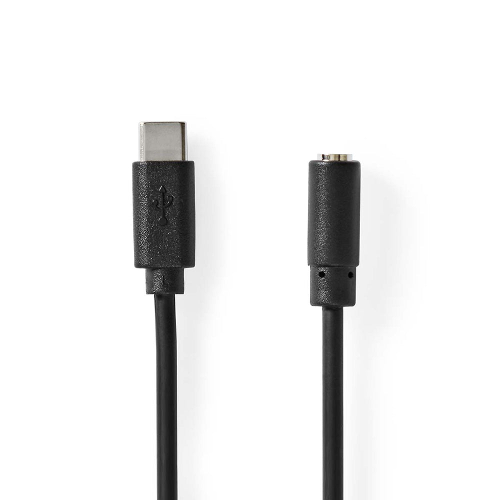 Kabel USB-C - zástrčka 3,5mm NEDIS CCGB65960BK10