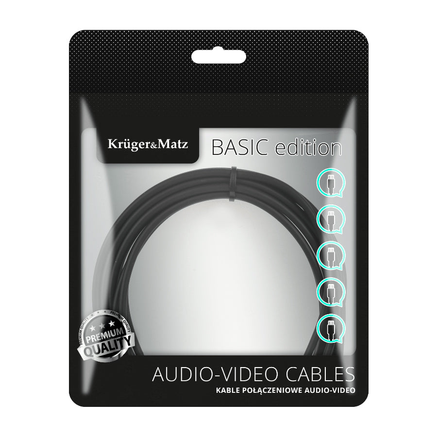 Kabel 2x Cinch konektor/2x Cinch konektor 1,8m KRUGER & MATZ KM1209 Basic