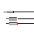 Kabel Jack 3.5mm stereo/2x Cinch 5m KRUGER & MATZ KM1217 Basic