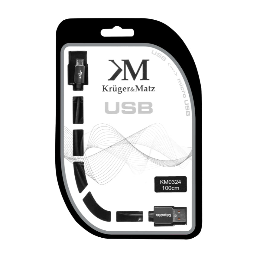 Kabel KRUGER & MATZ KM0324 USB/micro USB 1m Black