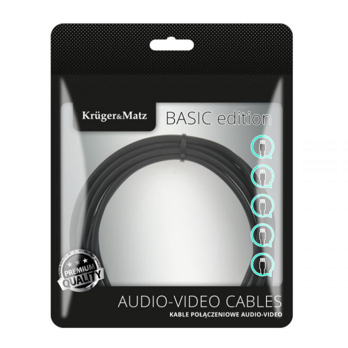 Kabel optický TOSLINK KRUGER & MATZ KM1225 Basic 5m