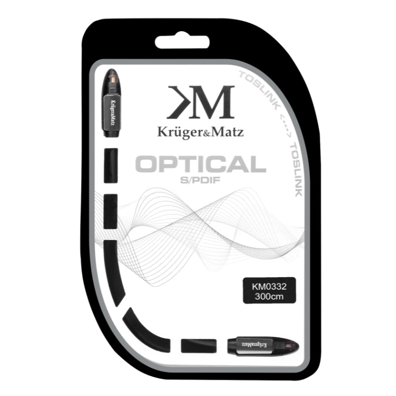 Kabel optický TOSLINK KRUGER & MATZ KM0322 3m