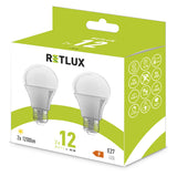 Žárovka LED E27 12W A60 bílá teplá RETLUX REL 31 2ks