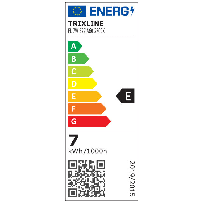 Žárovka LED E27 7W A60 bílá teplá TRIXLINE P1171