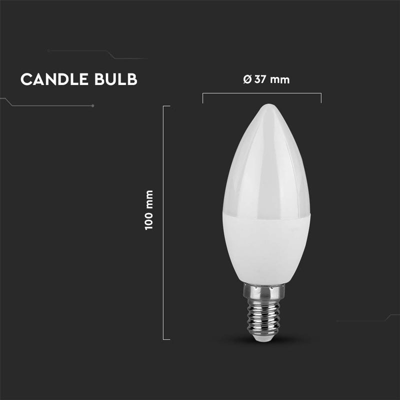 Žárovka LED E14 3,7W bílá teplá V-TAC VT-1818