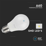 Žárovka LED E27 10,5W A60 bílá teplá V-TAC VT-2113 3ks