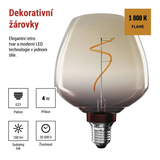 Žárovka DECO LED E27 4W flame EMOS Z59G01