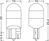 Autožárovka LED 12V W5W OSRAM studená bílá 2ks