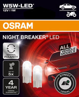 Autožárovka LED 12V W5W OSRAM studená bílá 2ks