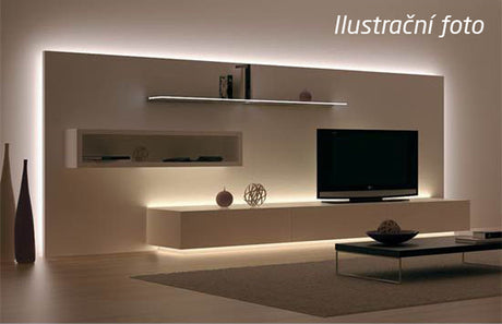 LED pásek 12V 3528 120LED/m IP65 max. 9.6W/m bílá teplá (cívka 5m) GETI