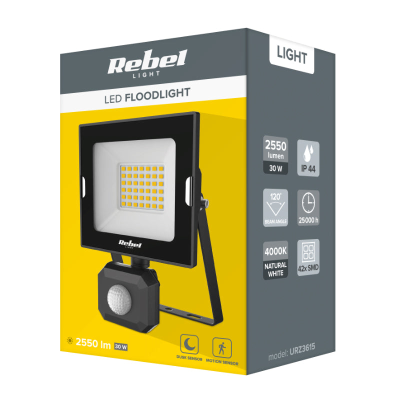 LED reflektor REBEL URZ3615 30W PIR