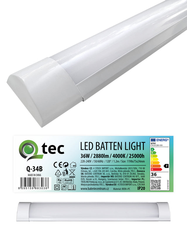 Svítidlo pod linku QTEC Q-34B 36W LED BATTEN LIGHT