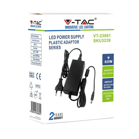 Adaptér napájecí 12V 5000mA V-TAC VT-23061