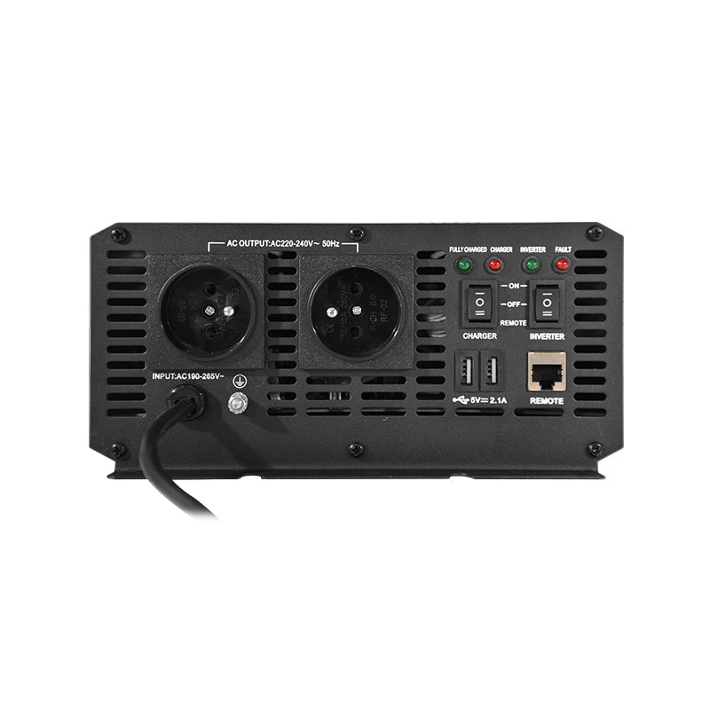 Měnič napětí GETI GPIU 1012S 12V/230V 1000W
