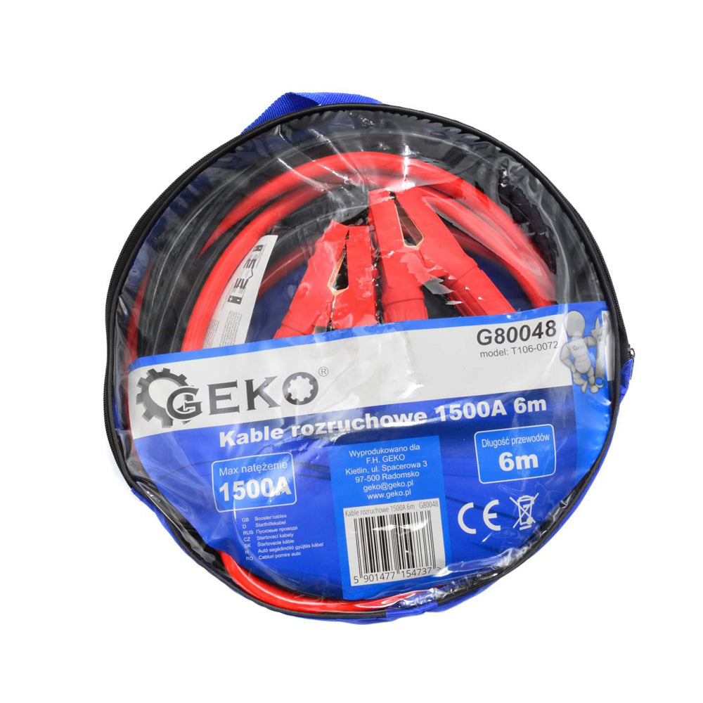 Kabely startovací 1500A 6m GEKO G80048