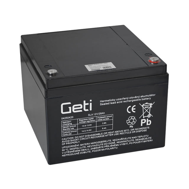Baterie olověná 12V  28Ah GETI