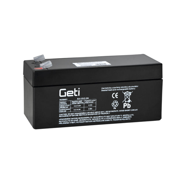 Baterie olověná 12V   3.3Ah GETI