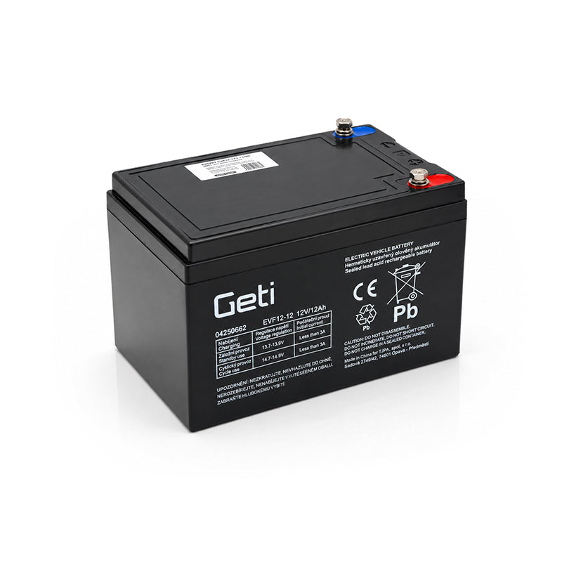 Baterie olověná 12V 12Ah GETI pro elektromotory