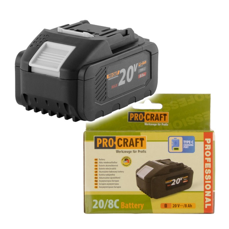 Baterie PROCRAFT 20V 8000mAh 20/8C