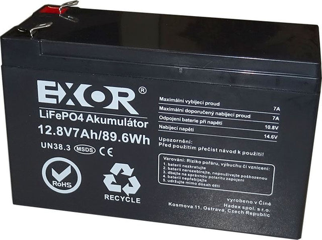 Baterie LiFePO4 12,8V 7Ah EXOR LFP R925