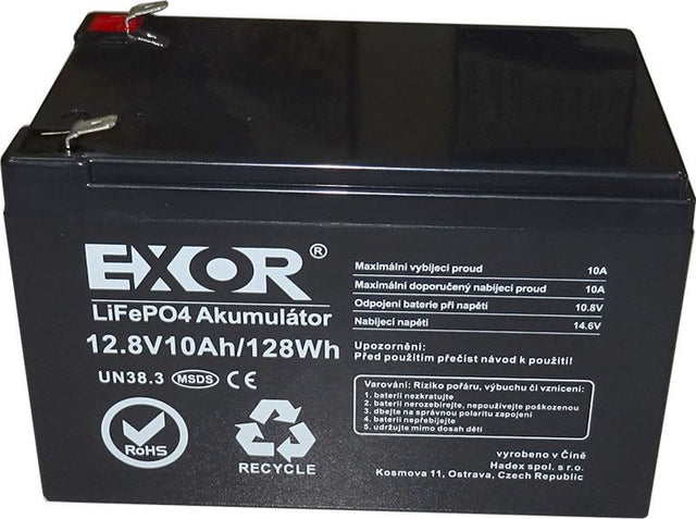 Baterie LiFePO4 12,8V 10Ah EXOR LFP R925A