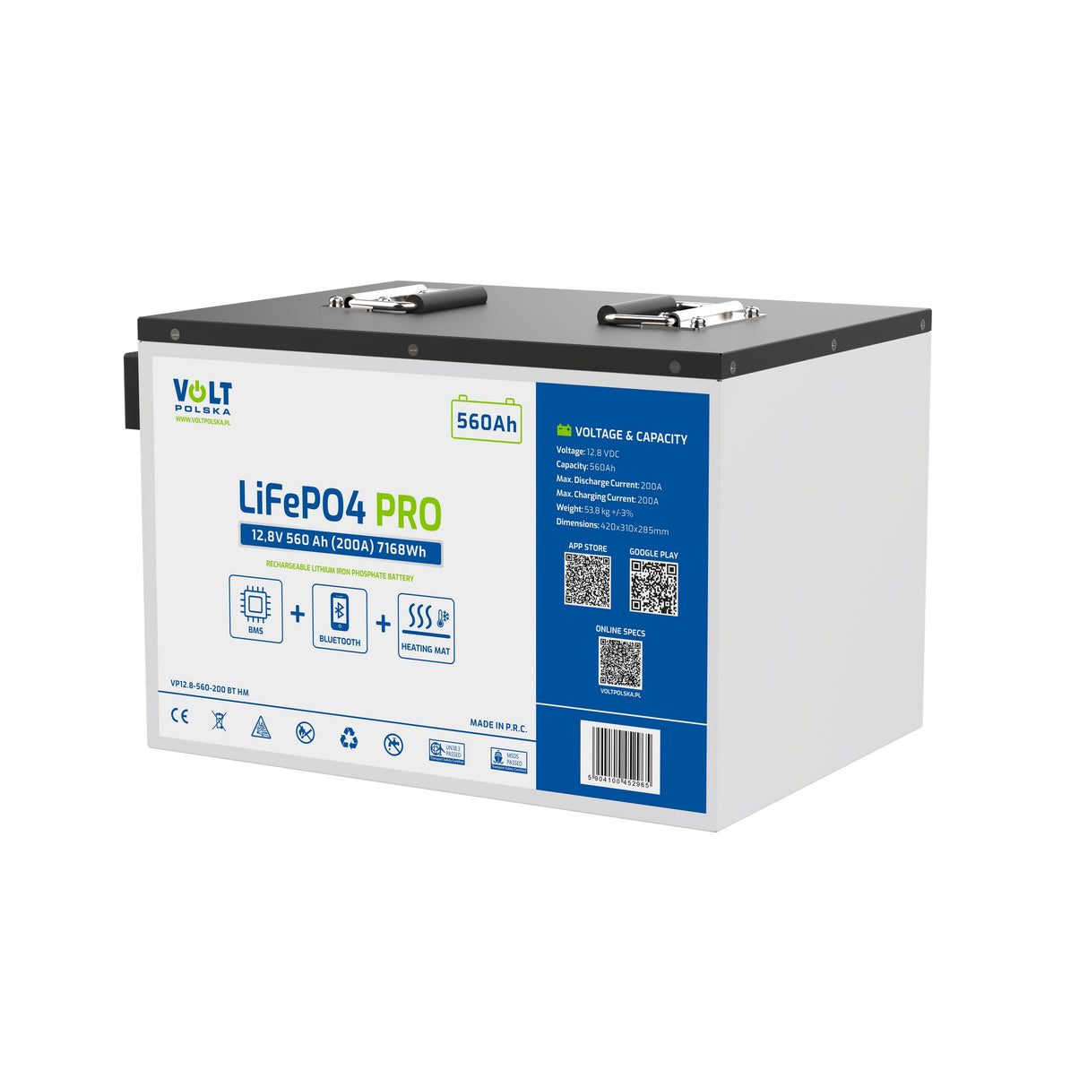 Baterie LiFePO4 12,8V 560Ah VOLT