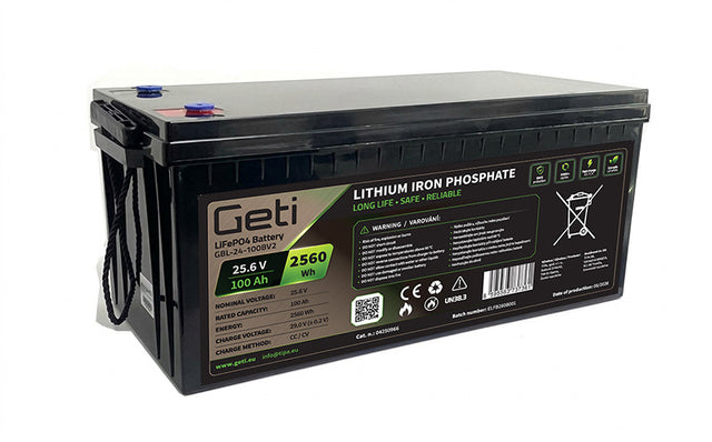 Baterie LiFePO4 25,6V 100Ah GETI GBL-24-100BV2
