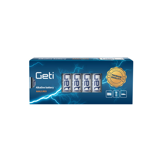 Baterie AAA (LR03) alkalická GETI 1,5V 10ks
