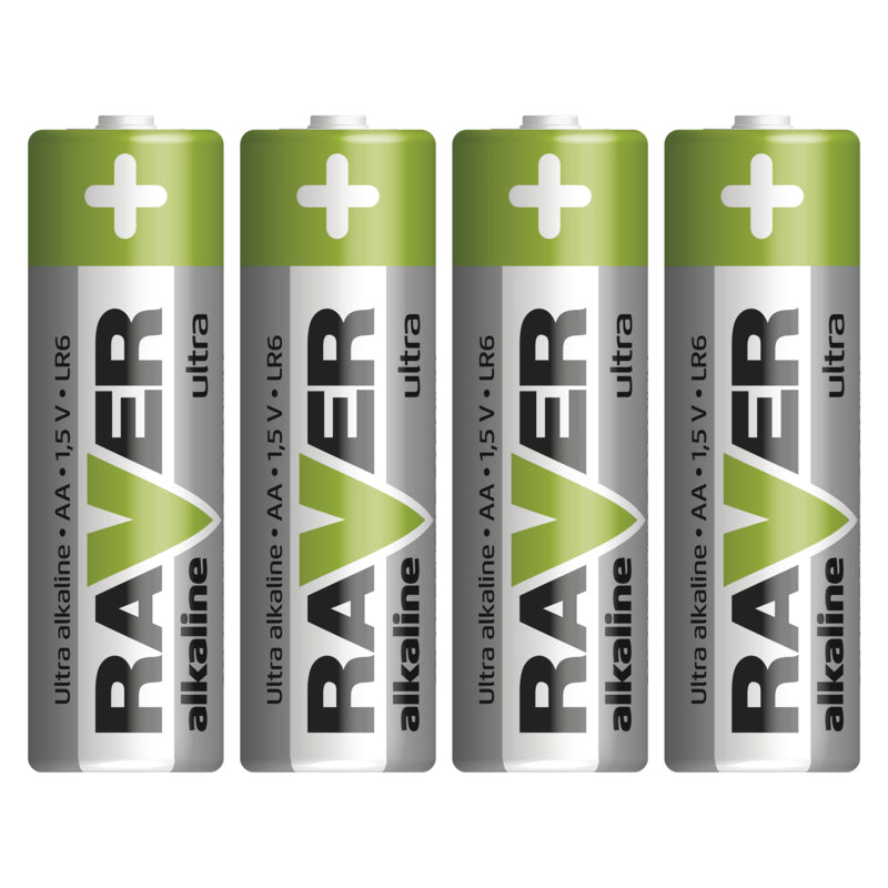Baterie AA (R6) alkalická RAVER  4ks