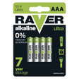 Baterie AAA (R03) alkalická RAVER  4ks