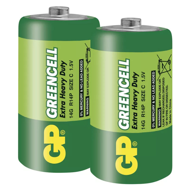 Baterie C (R14) Zn-Cl GP Greencell  2ks / blistr