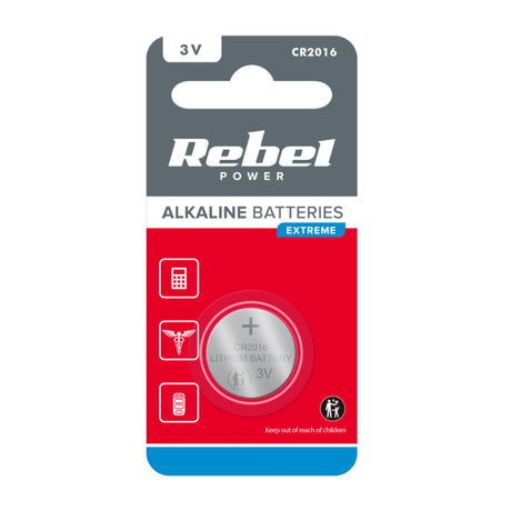 Baterie CR2016 REBEL Extreme 1ks / blistr BAT0194