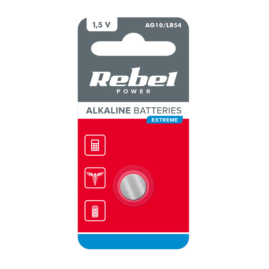 Baterie AG10/LR54 REBEL EXTREME 1ks / blistr
