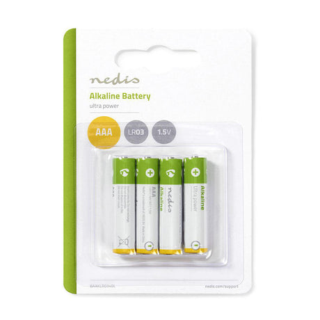 Baterie AAA (LR03) alkalická NEDIS BAAKLR034BL 4ks / blistr
