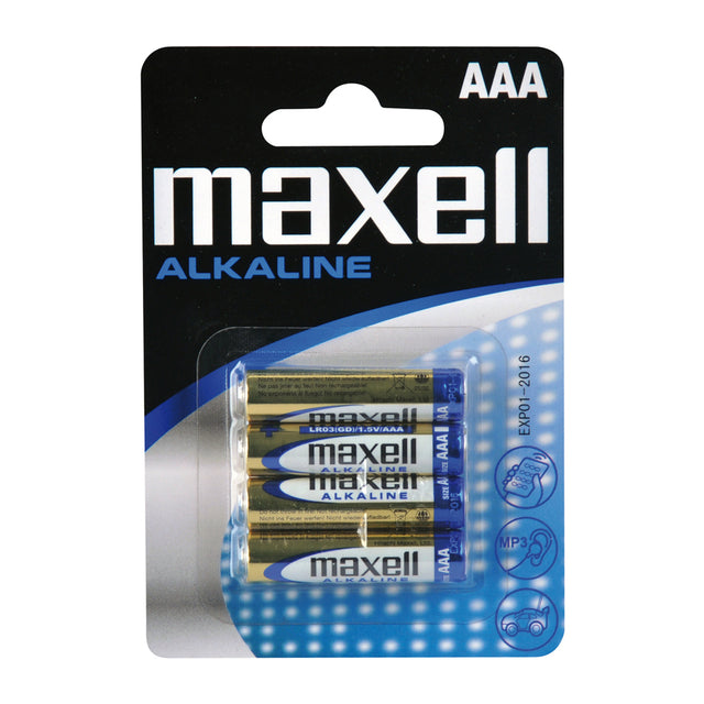 Baterie AAA (R03) alkalická MAXELL 4ks / blistr