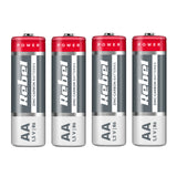 Baterie AA (R6) Zn-Cl REBEL 4ks / shrink BAT0081