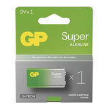 Baterie 6F22 (9V) alkalická GP Super 9V 1ks