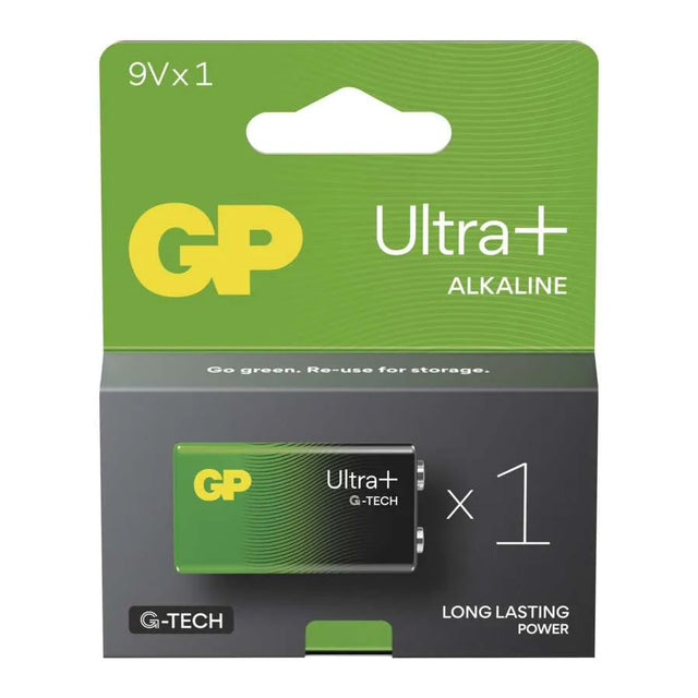 Baterie 6F22 (9V) alkalická GP Ultra Plus 9V 1ks