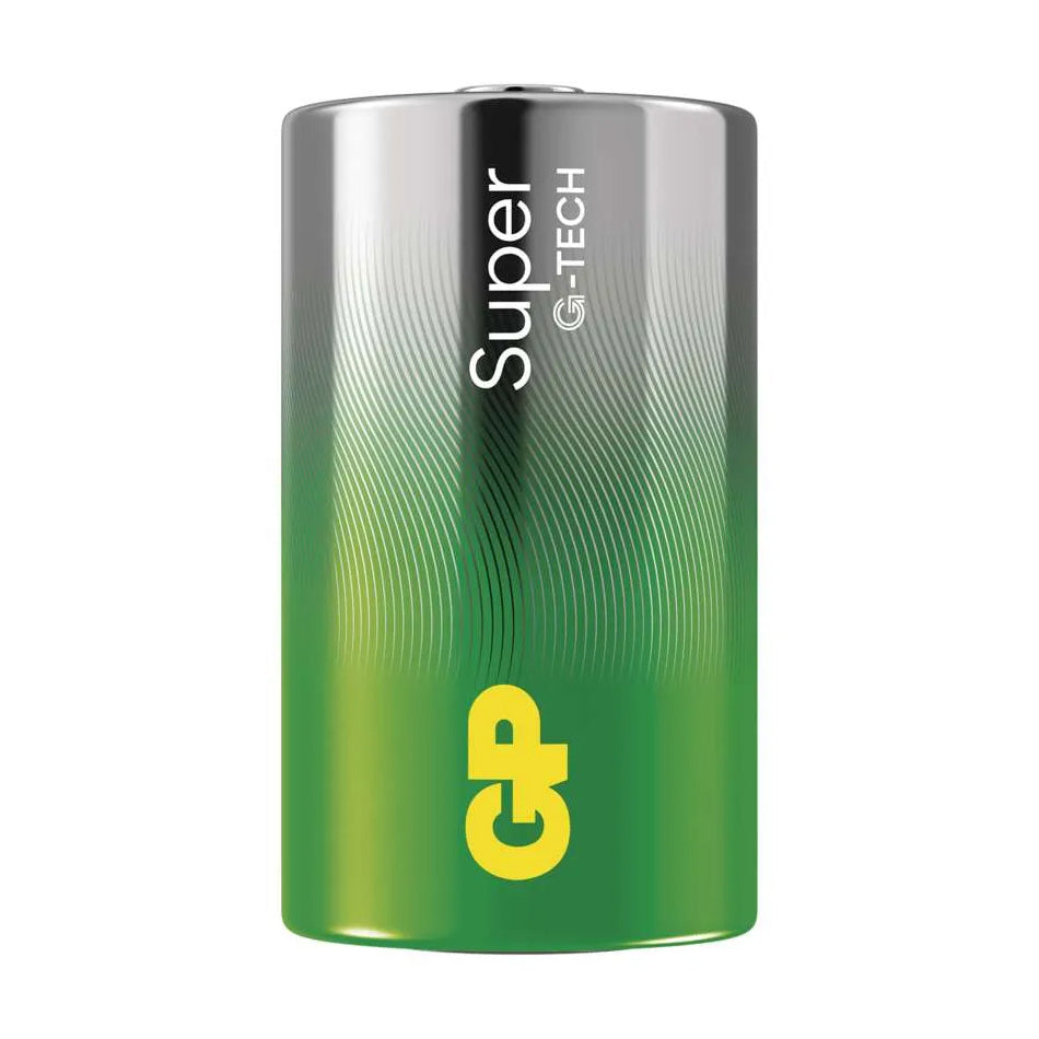 Baterie D (R20) alkalická GP Super 2ks (fólie)