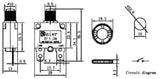 Nadproudový tepelný jistič ST-1 250VAC/6A nebo 32VDC/6A