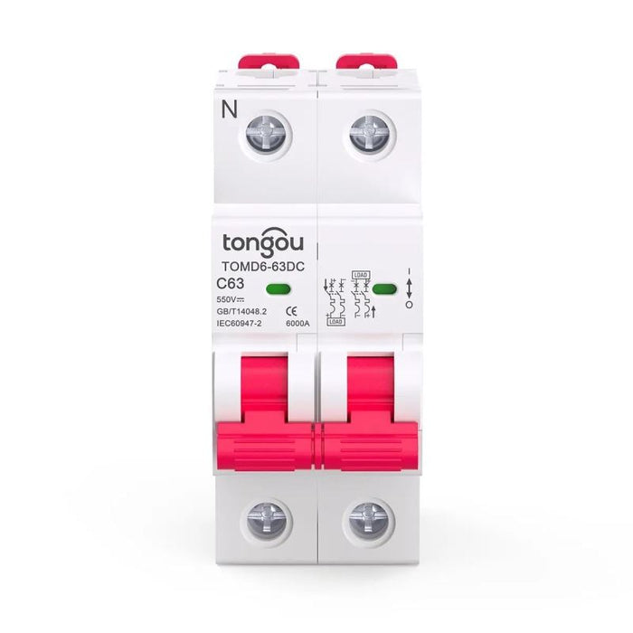 DC jistič 40A/C dvoupólový TONGOU TOMD6-63