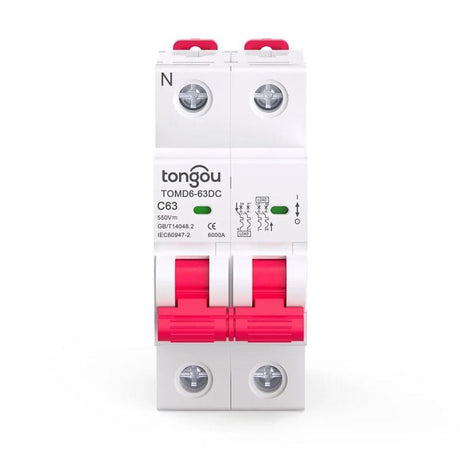 DC jistič 32A/C dvoupólový TONGOU TOMD6-63