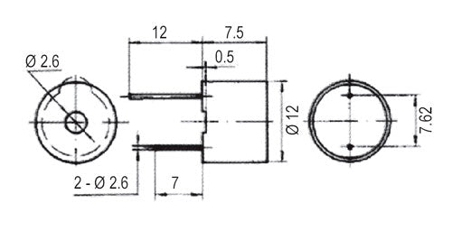 Piezo element/Transducer KPI-1410  12V