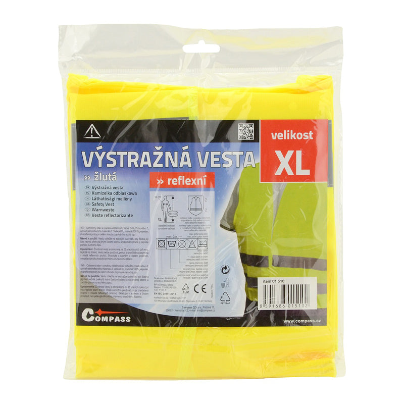 Reflexní výstražná vesta COMPASS 01510 XL