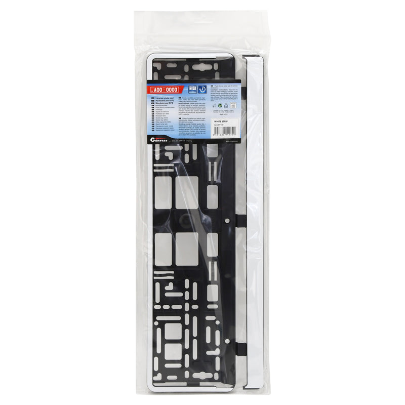 Podložka SPZ COMPASS 91570 White Strip